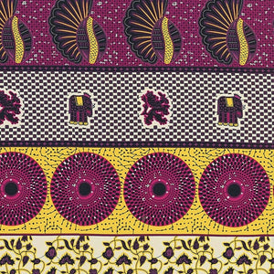 Springs Creative African Chaigany Wax Abah Purple Cotton Fabric
