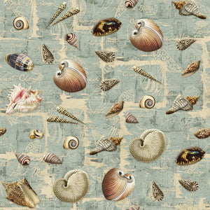 Springs Creative Beach Sea Shell Collection Multicolor 100% Cotton Fabric
