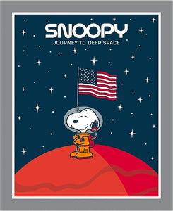Springs Creative Peanuts Snoopy Journey to Deep Space 100% Cotton Fabric 35 inch Panel