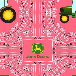 Springs Creative John Deere Bandana Theme Pink 100% Cotton Fabric