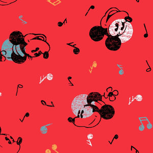 Springs Creative Disney Mickey and Minnie Mouse Vintage Music Red 100% Cotton Fabric