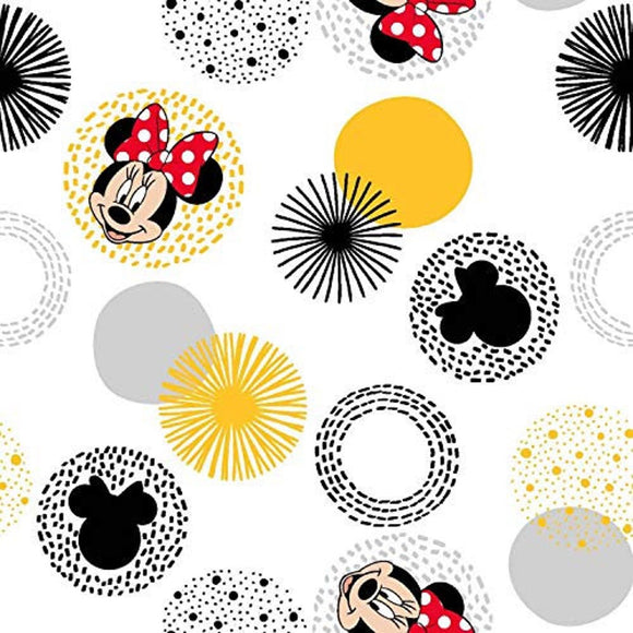 Springs Creative Disney Modern Minnie Mouse Traditional White 100% Cotton Fabric