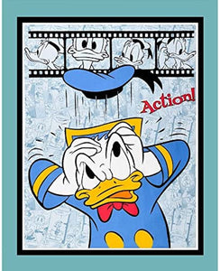 Springs Creative Disney Donald Duck Action 100% Cotton Fabric 35 inch Panel