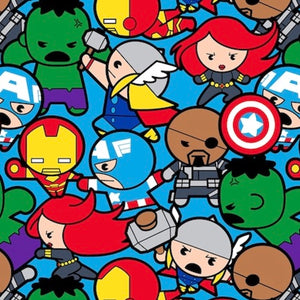 Springs Creative Marvel Kawaii All in The Back Multicolor 100% Cotton Fabric