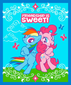 Springs Creative Hasbro My Little Pony Friendship is Sweet Blue 100% Cotton Fabric 35 inch